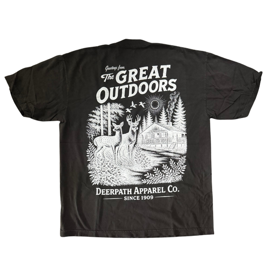 GREAT OUTDOORS TEE — SMOKE HAZE