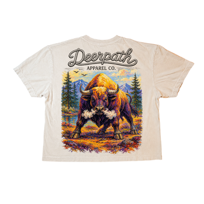 BACKCOUNTRY BULL CROP TEE — PRAIRIE DUST