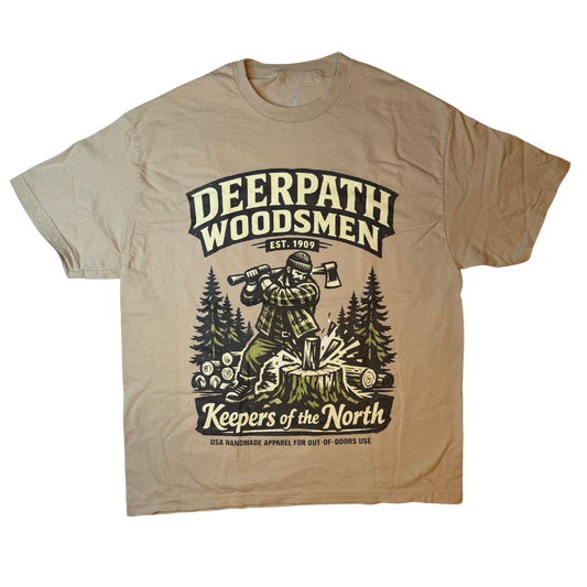 DEERPATH WOODSMEN TEE — SAWMILL TAN