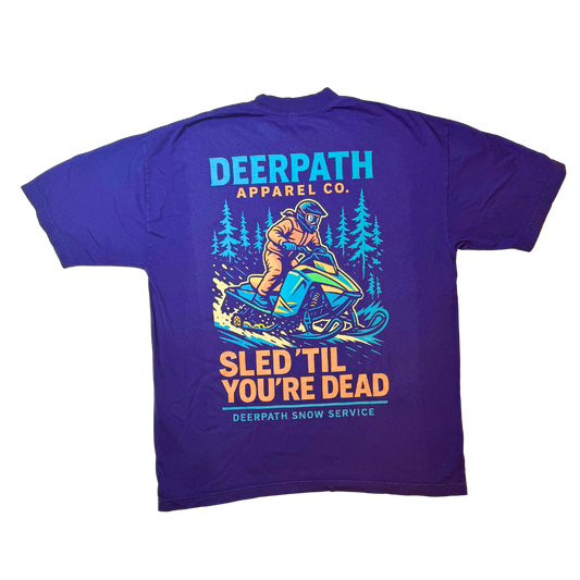 SLED ’TIL YOU’RE DEAD TEE — NIGHT RUN PURPLE