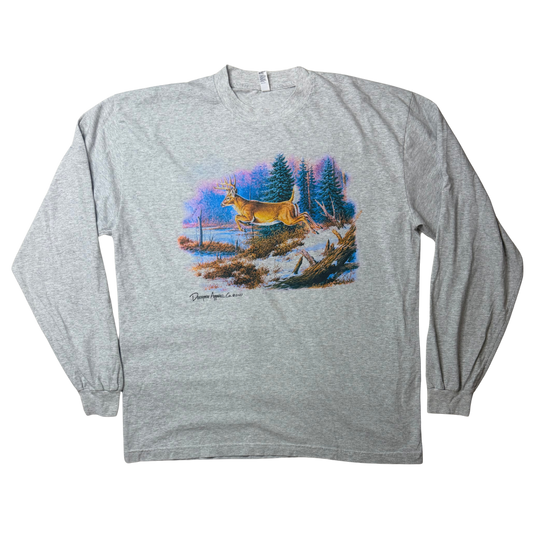 BOUNDING BUCK LONGSLEEVE — ASH GREY