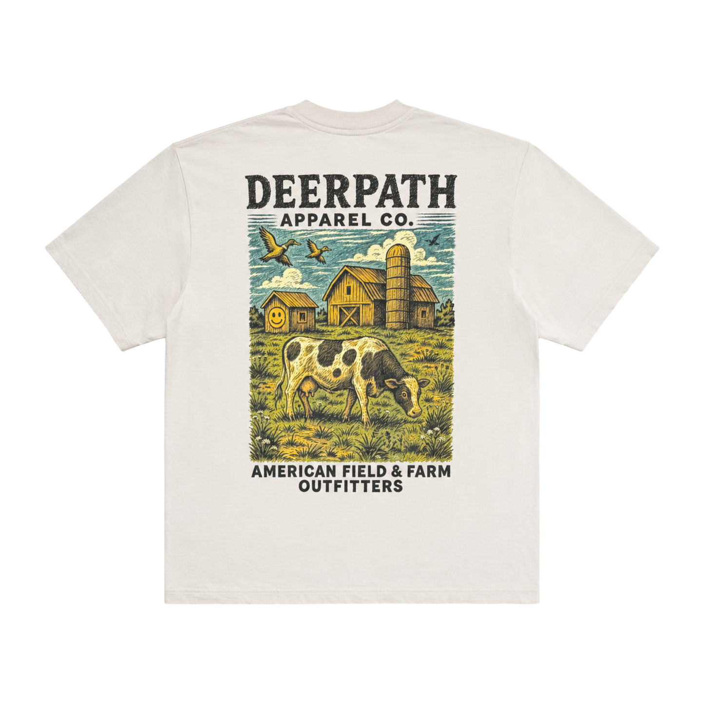 AMERICAN FIELD & FARM TEE — NATURAL WHITE