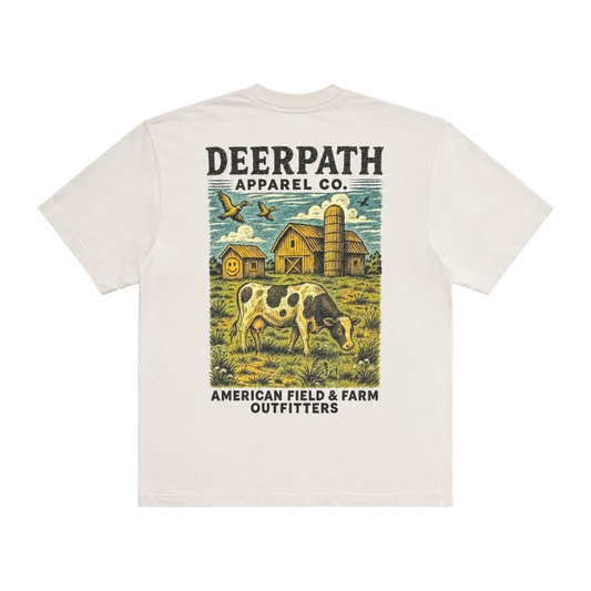 AMERICAN FIELD & FARM TEE — NATURAL WHITE