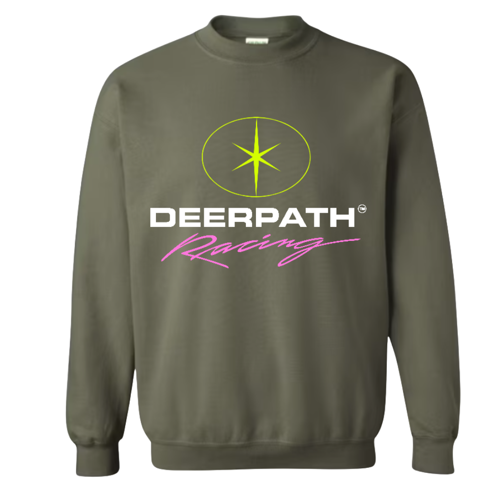 DEERPATH RACING: ATV SALVAGE CREWNECK — MUD RUNNER GREEN (72 HOUR BLACK FRIDAY EXCLUSIVE)