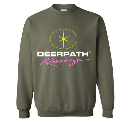 DEERPATH RACING: ATV SALVAGE CREWNECK — MUD RUNNER GREEN (72 HOUR BLACK FRIDAY EXCLUSIVE)