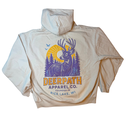 NORTH STAR BUCK HOODIE — FROSTED CEMENT