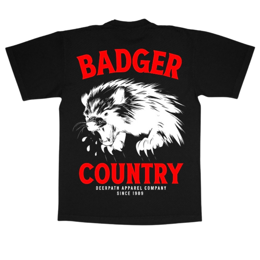 THE BADGER COUNTRY TEE — GAME DAY BLACK