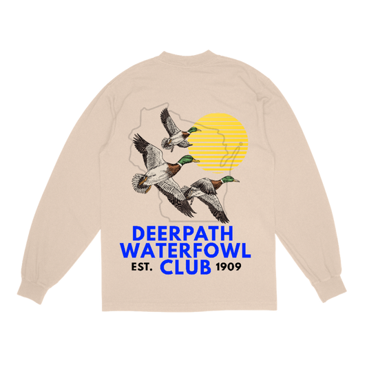 DEERPATH WATERFOWL CLUB LONGSLEEVE — MARSHLIGHT TAN (72 HOUR BLACK FRIDAY EXCLUSIVE)