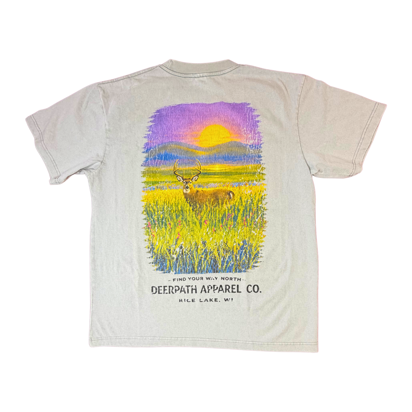 FIND YOUR WAY NORTH TEE — SILVER MEADOW