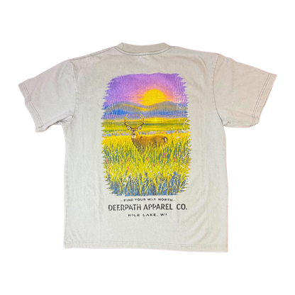 FIND YOUR WAY NORTH TEE — SILVER MEADOW