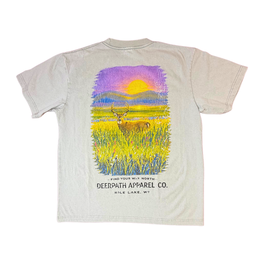 FIND YOUR WAY NORTH TEE — SILVER MEADOW