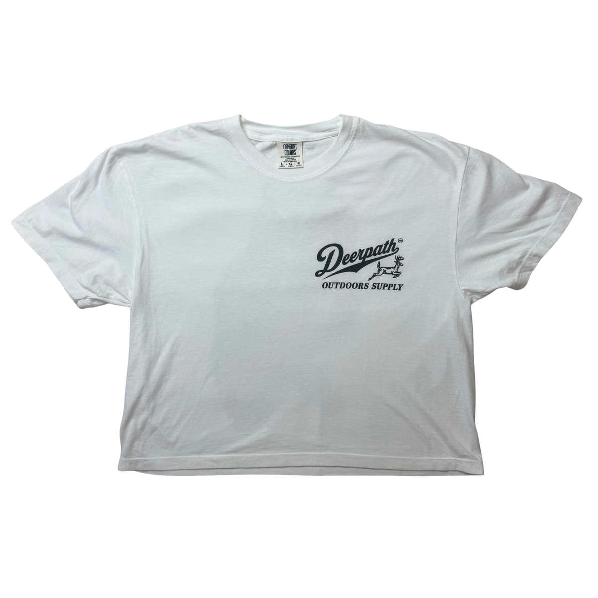 GREAT HORN BOXY CROP TEE (WOMENS) — BIRCH WHITE