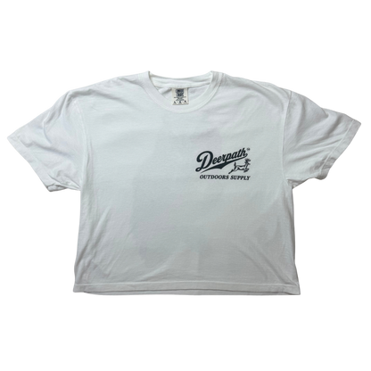 GREAT HORN BOXY CROP TEE (WOMENS) — BIRCH WHITE