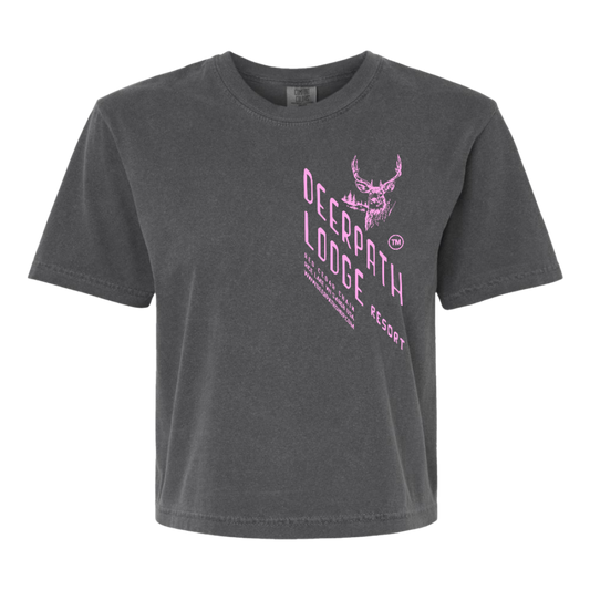 THE LODGE ORIGINAL WOMEN’S TEE — HOT PINK SMOKE