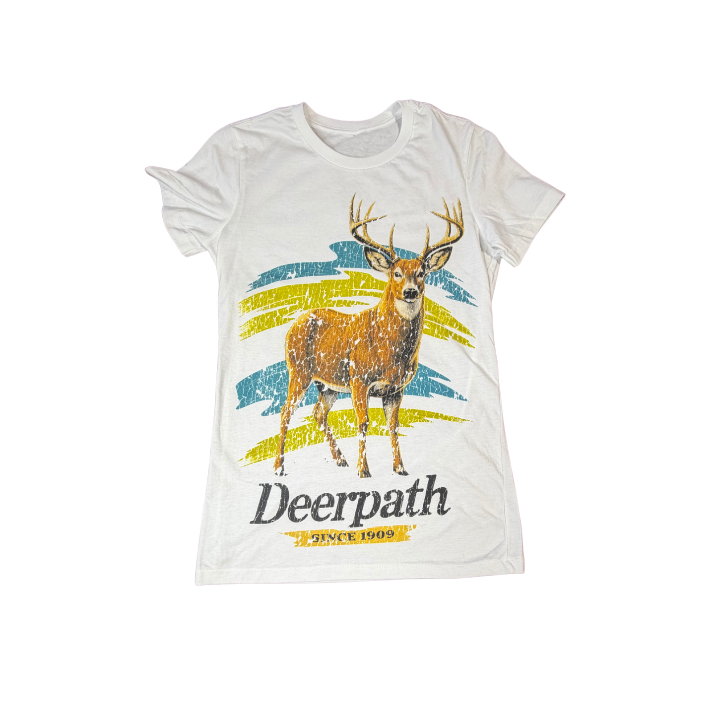 FIELDSTRIPE BUCK WOMEN’S SLIM TEE — DAYGLOW
