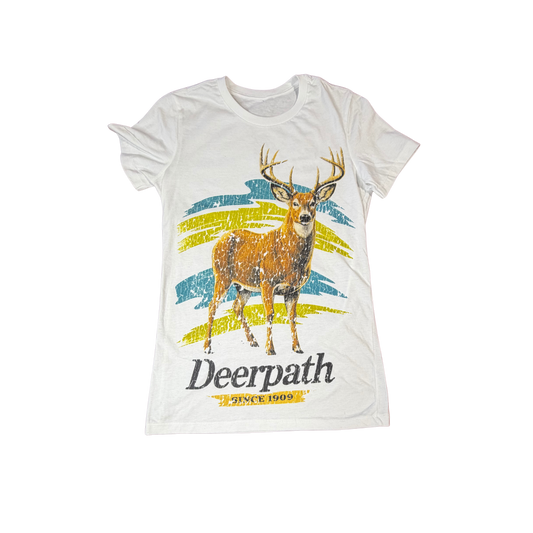 FIELDSTRIPE BUCK WOMEN’S SLIM TEE — DAYGLOW