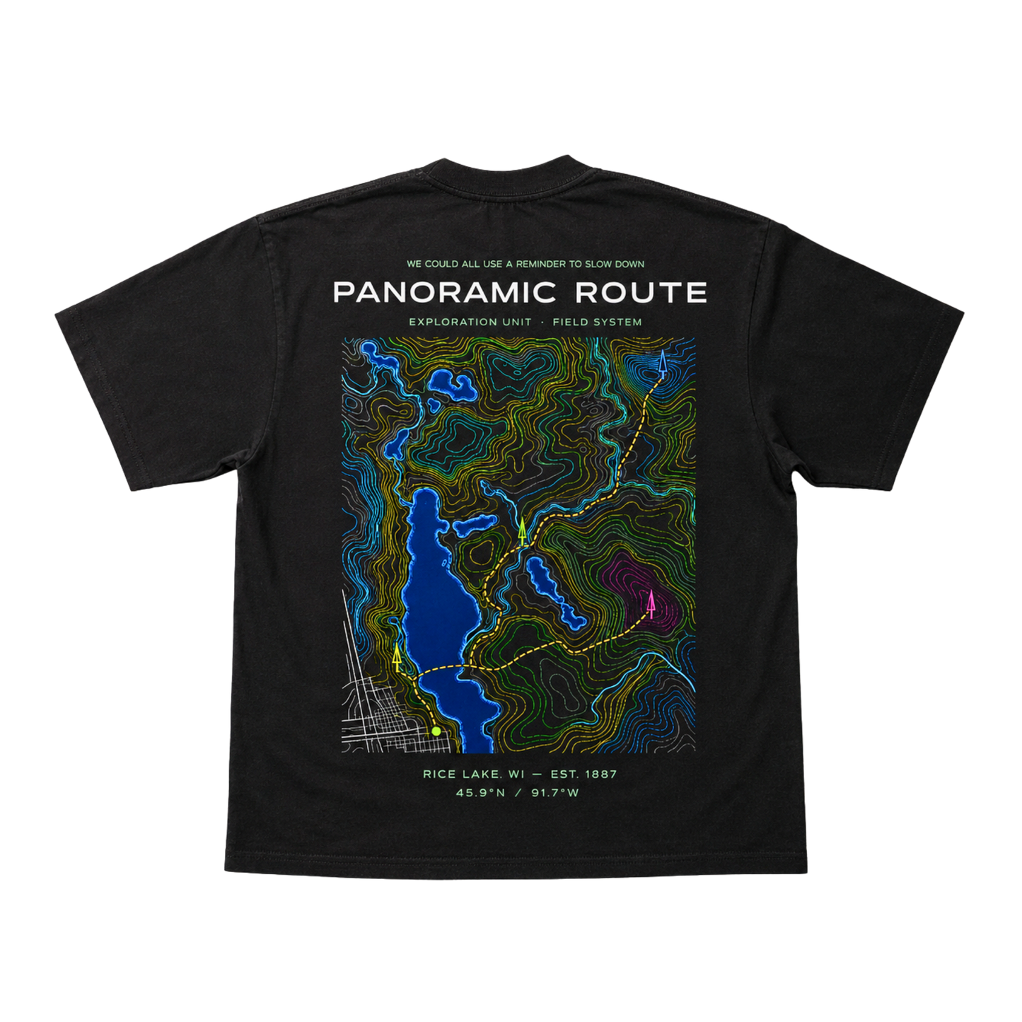 PANORAMIC ROUTE TEE — NIGHT MAP