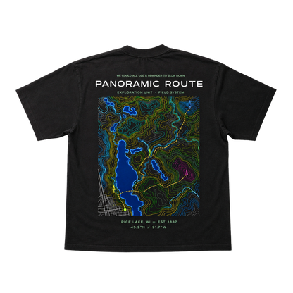 PANORAMIC ROUTE TEE — NIGHT MAP