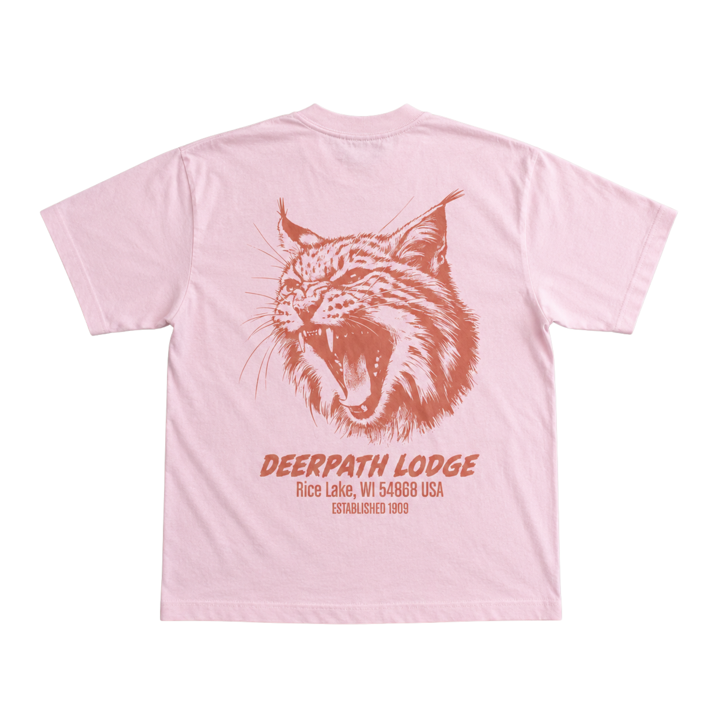 BOBCAT TEE — BRUSHFIRE PINK