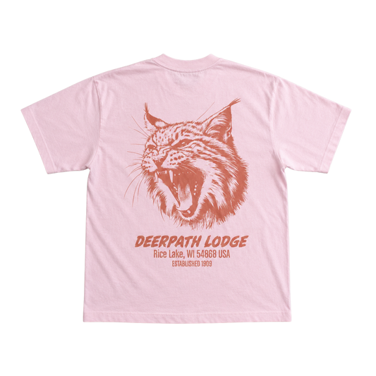 BOBCAT TEE — BRUSHFIRE PINK